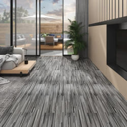 vidaXL Planches de plancher PVC 5,02 m² 2 mm Autoadhésif Gris rayé