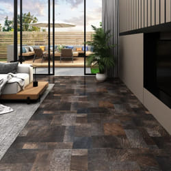 Vidaxl - Dalle de plancher autoadhésif pvc 5,11 m² marron structure bois