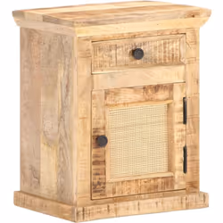 Apportez un style rustique à votre intérieur avec cette table de chevet en bois de manguier massif. Le bois de manguier massi ...