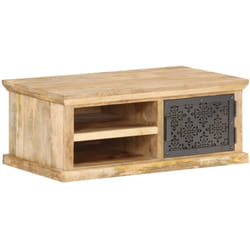 Vidaxl - Table basse avec porte 90x50x35 cm Bois de manguier solide