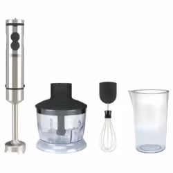 Bourgini Steel Hand Blender Set, 1000 W, Acier inoxydable