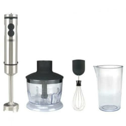 Bourgini Steel Hand Blender Set 1000 W Acier inoxydable