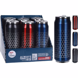 Thermos canette 500 ml - plusieurs modeles - diam 7.2 cms et hauteur 19.4 cms.. . . . Indice de Protection IP : IP20 Certific ...