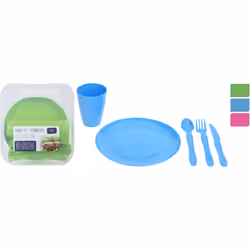 Carrefour Picnic Set, Multicolore, 6 personne(s), 6 pièce(s), 23 cm, 26,5 cm, 10 cm