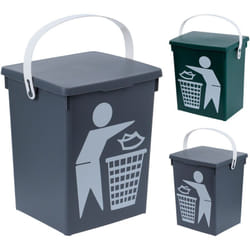 EDM - Poubelle 5 litres couleurs assorties 18x16.5x23.5cm