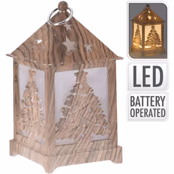 Lanterne led taillée en bois - 4 modèles disponibles 1xcr2032 non inclus 6,5x6,5x12cm (largeur/profondeur/hauteur) . . . Indi ...