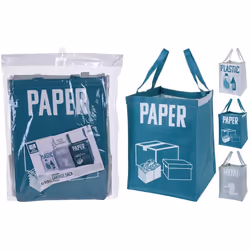 Sacs à ordures Paper-Plastic-Metal Réutilisable 30 x 39 x 30 cm (3 Unités)
