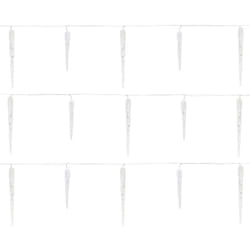 Ecd Germany - Guirlande Lumineuse led Glaçon, Blanc Froid, 72 Cônes, Rideau 6,9 m + 5 m Câble d'Alimentation, 8 Modes d'Éclairage + Minuterie,