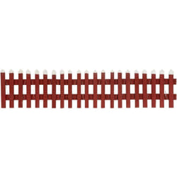 Ecd Germany - Mini Clôture Décorative de Noël en Bois, 90x30x21x2 cm, Rouge, avec led et Piles, Clôture de Jardin Illuminé, Décoration Festive,
