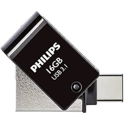 Clé USB 2-en-1 - PHILIPS - OTG Édition Ultra Speed - 16 Go - USB-C/USB 3.1 - 180 Mo/s