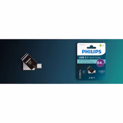 Philips FM64DC152B/00 lecteur USB flash 64 Go USB Type-C 3.2 Gen 1 (3.1 Gen 1) Noir