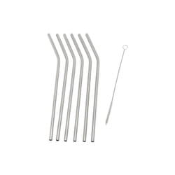 Leopold Vienna LV253011 paille réutilisable Argent Acier inoxydable 6 pièce(s)