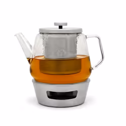 Bredemeijer 165011, Service à thé, 1,5 ml, Transparent, Verre, 6 tasses, Acier inoxydable