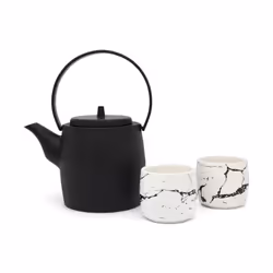 Bredemeijer Kobe, Service à thé, 1200 ml, Noir, Fonte, Acier inoxydable, 125 mm