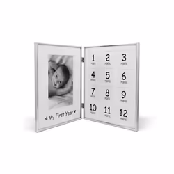 Zilverstad My First Year, Métal, Argent, Multi cadre, Table, Rectangulaire, 207 mm