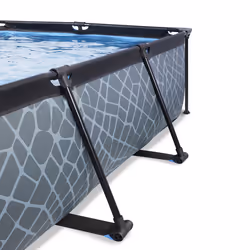 EXIT Piscine Stone 300x200x65cm avec pompe de filtration - grise