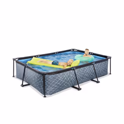 EXIT Piscine Stone 300x200x65cm avec pompe de filtration - grise - Vue supplémentaire 4