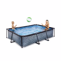 EXIT Piscine Stone 300x200x65cm avec pompe de filtration - grise - Vue supplémentaire 6
