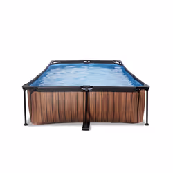 EXIT Piscine Wood 300x200x65cm avec pompe de filtration - marron