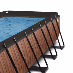 EXIT Piscine Wood 540x250x122cm avec pompe de filtration à sable - marron - Vue supplémentaire 4