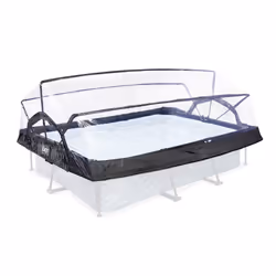 EXIT Couverture de piscine 300x200cm, Abri de piscine, Piscine hors-sol, Rectangulaire, Transparent, Acier galvanisé, PVC, 6  ...