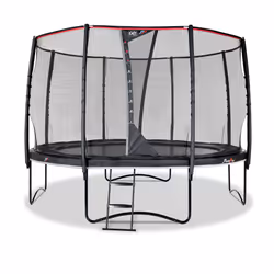EXIT Trampoline PeakPro ø366cm - noir, Trampoline suspendu, Rond, 130 kg, 8 an(s), Filet de sécurité, Assemblage requis
