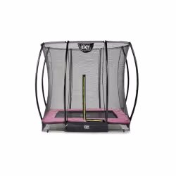 EXIT Le trampoline Silhouette inground 153x214cm avec filet de sécurité - rose, Trampoline encastré, Rectangulaire, 100 kg, 3 ...