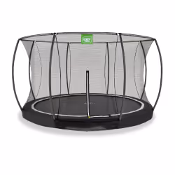 EXIT Trampoline enterré Black Edition ø366cm avec filet de sécurité - noir, Trampoline encastré, Rond, 120 kg, 3 an(s), Filet ...