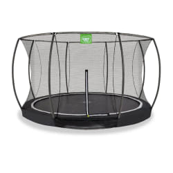 EXIT Trampoline enterré Black Edition ø366cm avec filet de sécurité - noir