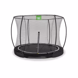 EXIT Trampoline enterré Black Edition ø244cm - noir, Trampoline encastré, Rond, 50 kg, 3 an(s), Filet de sécurité, Assemblage ...