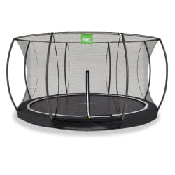 EXIT Trampoline enterré Black Edition ø427cm avec filet de sécurité - noir