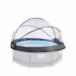 EXIT Dôme de piscine ø244cm, Toit de piscine/spa, Transparent, PVC, Rond, Galvanisé, 6 an(s)