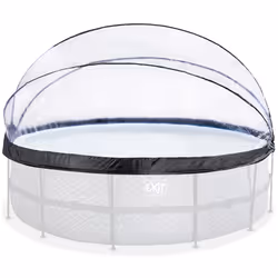 EXIT Dôme de piscine ø488cm, Toit de piscine/spa, Transparent, PVC, Rond, Galvanisé, 6 an(s)
