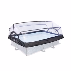 EXIT Dôme de piscine 220x150cm, Toit de piscine/spa, Transparent, PVC, Rectangulaire, Galvanisé, 6 an(s)