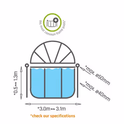 EXIT Voile d'ombrage piscine ø360cm
