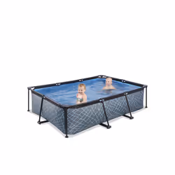 EXIT Piscine Stone 220x150x65cm avec pompe filtrante - grise - Vue supplémentaire 5