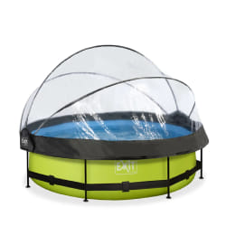 EXIT Piscine couverte Lime ø300x76cm avec pompe filtrante - vert