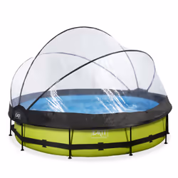 EXIT Piscine couverte Lime ø360x76cm avec pompe filtrante - vert