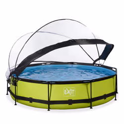 EXIT Piscine couverte Lime ø360x76cm avec pompe filtrante - vert