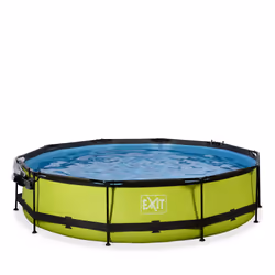 EXIT Piscine couverte Lime ø360x76cm avec pompe filtrante - vert