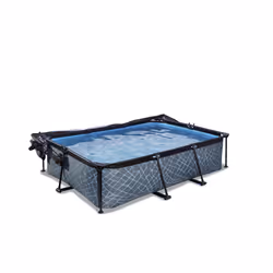 EXIT Piscine couverte Stone 220x150x65cm avec pompe filtrante - grise - Vue supplémentaire 3