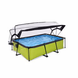 EXIT Piscine couverte Lime 220x150x65cm avec pompe filtrante - vert