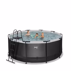 EXIT Piscine Black Leather ø360x122cm avec pompe filtrante - noir - Vue supplémentaire 5