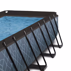 EXIT Piscine Stone 400x200x122cm avec pompe filtrante - grise - Vue supplémentaire 4