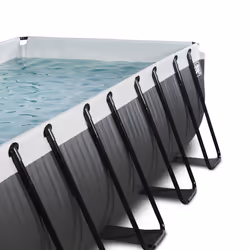 EXIT Piscine Black Leather 400x200x122cm avec pompe filtrante - noir - Vue supplémentaire 4