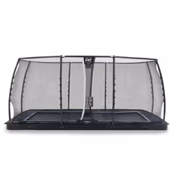EXIT Dynamic trampoline enterré au niveau du sol 305x519cm avec filet de sécurité - noir