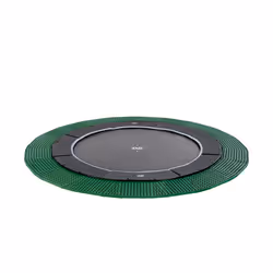 EXIT Dynamic trampoline enterré au niveau du sol ø305cm avec dalles de sécurité Freezone - noir, Trampoline encastré, Rond, 1 ...