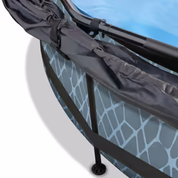 EXIT Piscine Stone ø300x76cm avec voile d'ombrage et pompe filtrante - grise - Vue supplémentaire 5