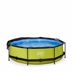 EXIT Piscine Lime ø300x76cm avec voile d'ombrage et pompe filtrante - vert