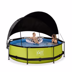 EXIT Piscine Lime ø300x76cm avec voile d'ombrage et pompe filtrante - vert - Vue supplémentaire 6